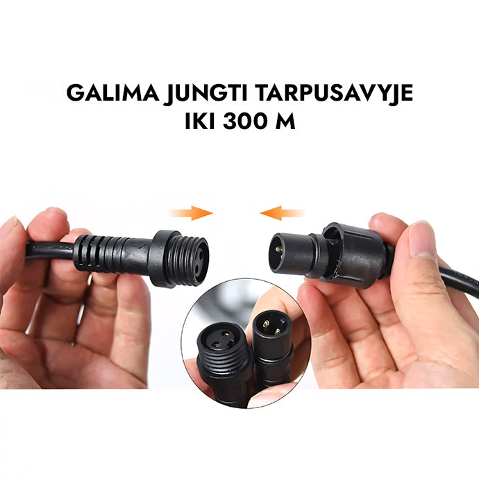 Āra virtene (LED lampiņas) 10 m Drop
