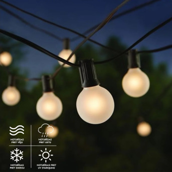 Āra virtene (LED lampiņas) 10 m Elegance, matēta