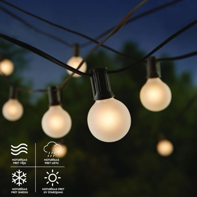 Āra virtene (LED lampiņas) 10 m Elegance, matēta