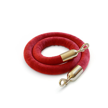 Virves norobežojums zeltainā krāsā ar 150 cm sarkanu virvi Royal