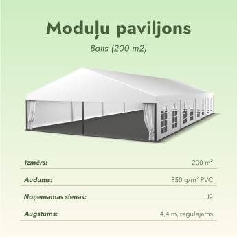 Moduļu paviljons Balts (200 m2)
