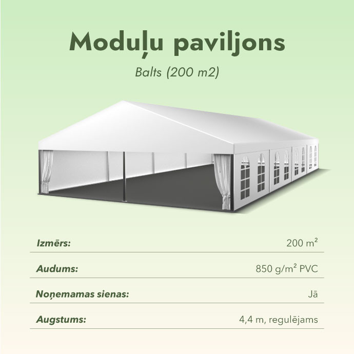 Moduļu paviljons Balts (200 m2)