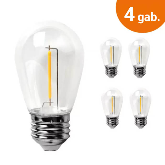 Rezerves LED spuldzīte 1 W E27 (S14) DROP modelim (4 gab.)