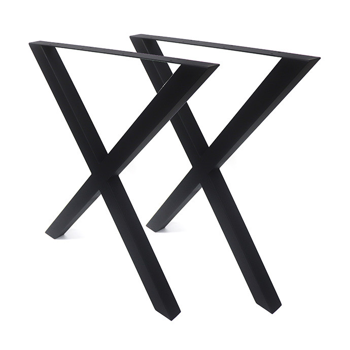 Galda kājas – rāmja komplekts (2 gab.) X forma, melnas