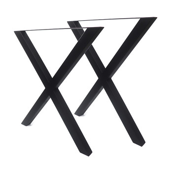 Galda kājas – rāmja komplekts (2 gab.) X forma, melnas