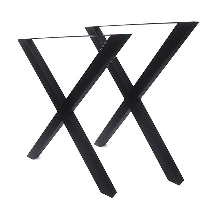 Galda kājas – rāmja komplekts (2 gab.) X forma, melnas