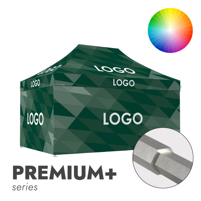 Reklāmas telts 3x4,5 izvēlētā krāsā Zeltpro Premium+ ar jumta un 4 sienu apdruku Reklāmas telts 3x4,5 izvēlētā krāsā Zeltpro Premium+ ar jumta un 4 sienu apdruku