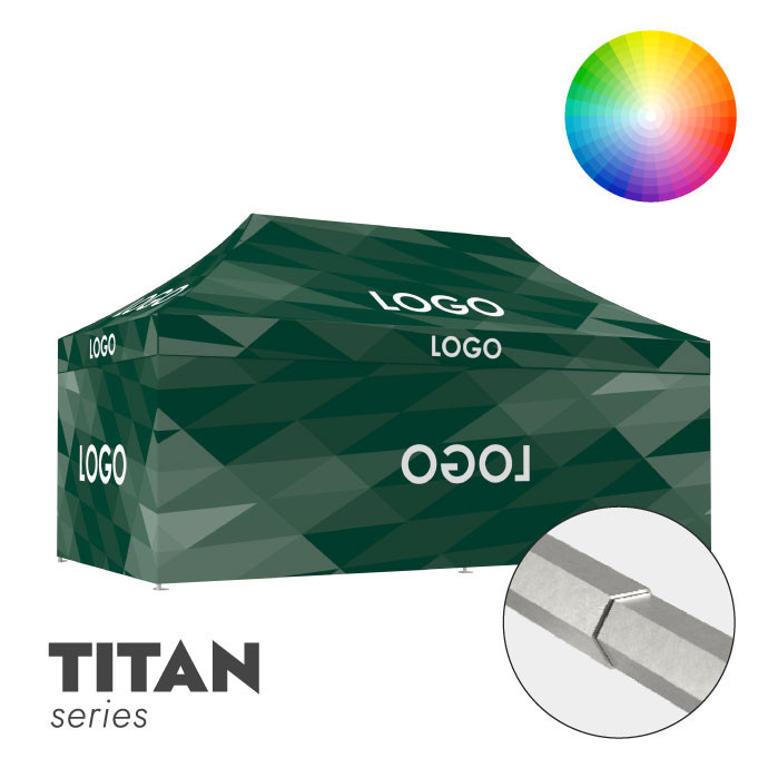 Reklāmas telts 3x6 izvēlētā krāsā Zeltpro TITAN ar jumta un 3 sienu apdruku Reklāmas telts 3x6 izvēlētā krāsā Zeltpro TITAN ar jumta un 3 sienu apdruku