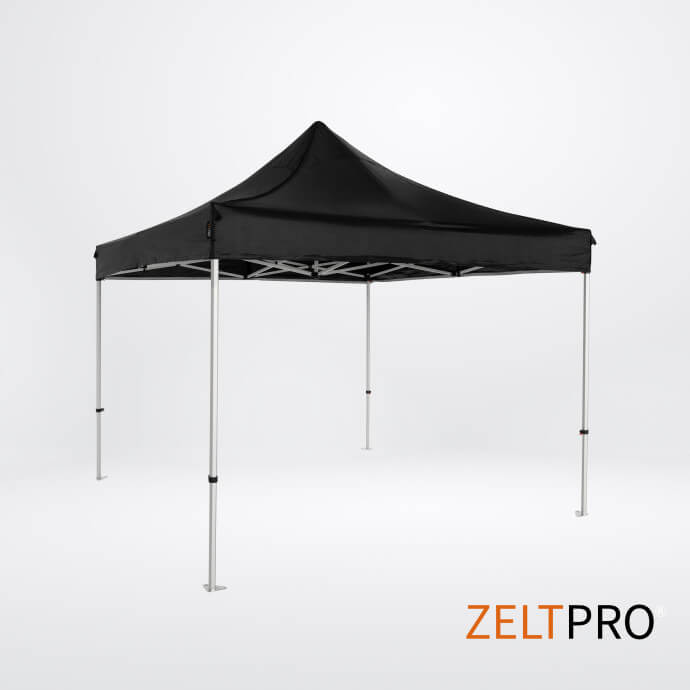 Pop up telts jumts un sienas (4 gab.) komplekts 3x3 Melna Zeltpro TITAN