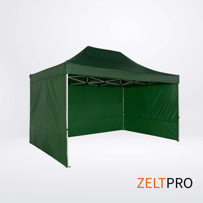 Pop up telts jumts un sienas (4 gab.) komplekts 3x4,5 Zaļa Zeltpro TITAN