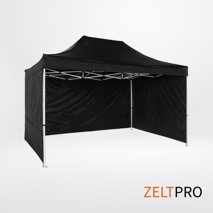 Pop up telts jumts un sienas (4 gab.) komplekts 3x4,5 Melna Zeltpro PROFRAME