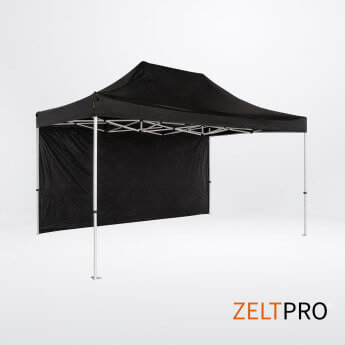 Pop up telts jumts un sienas (4 gab.) komplekts 3x4,5 Melna Zeltpro PROFRAME