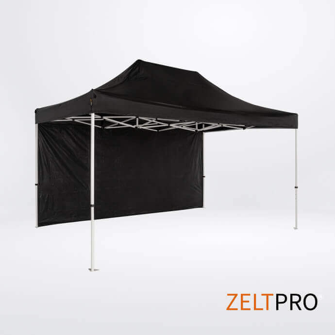 Pop up telts jumts un sienas (4 gab.) komplekts 3x4,5 Melna Zeltpro PROFRAME