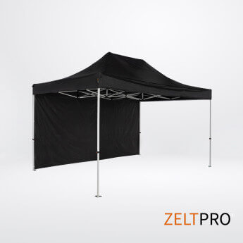 Pop up telts jumts un sienas (4 gab.) komplekts 3x4,5 Melna Zeltpro TITAN