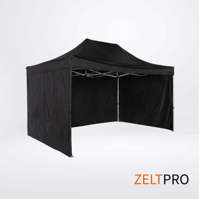 Pop up telts jumts un sienas (4 gab.) komplekts 3x4,5 Melna Zeltpro TITAN