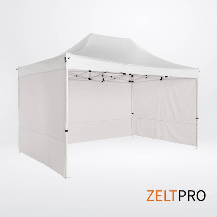 Pop up telts jumts un sienas (4 gab.) komplekts 3x4,5 Balta Zeltpro PROFRAME