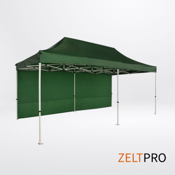 Pop up telts jumts un sienas (4 gab.) komplekts 3x6 Zaļa Zeltpro PROFRAME