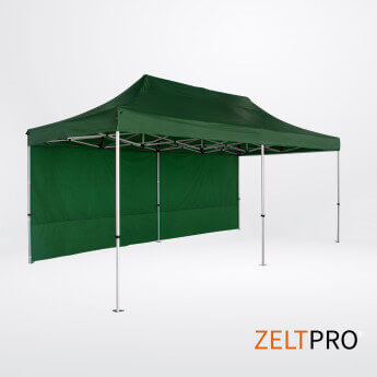 Pop up telts jumts un sienas (4 gab.) komplekts 3x6 Zaļa Zeltpro TITAN