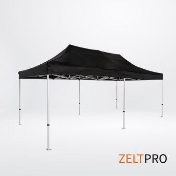 Pop up telts jumts un sienas (4 gab.) komplekts 3x6 Melna Zeltpro PROFRAME