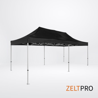 Pop up telts jumts un sienas (4 gab.) komplekts 3x6 Melna Zeltpro TITAN