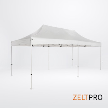 Pop up telts jumts un sienas (4 gab.) komplekts 3x6 Balta Zeltpro PROFRAME