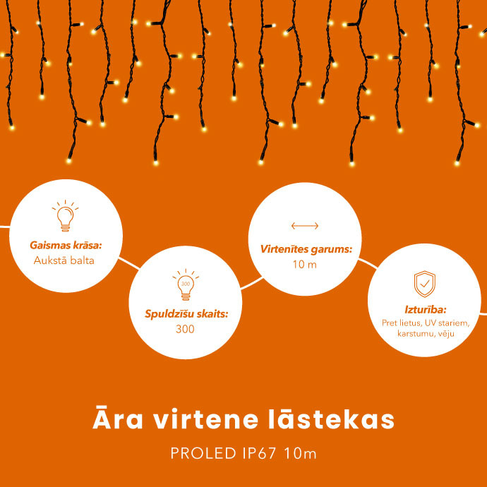 Āra virtene lāstekas PROLED IP67 10m