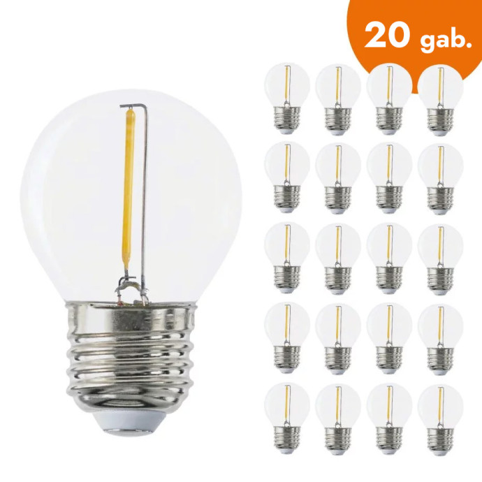 Rezerves LED spuldzīte 1 W E27 (G45) GLOW modelim (20 gab.)