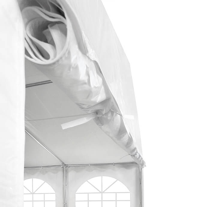 PVC Telts - Paviljons 4 x 8 Balts