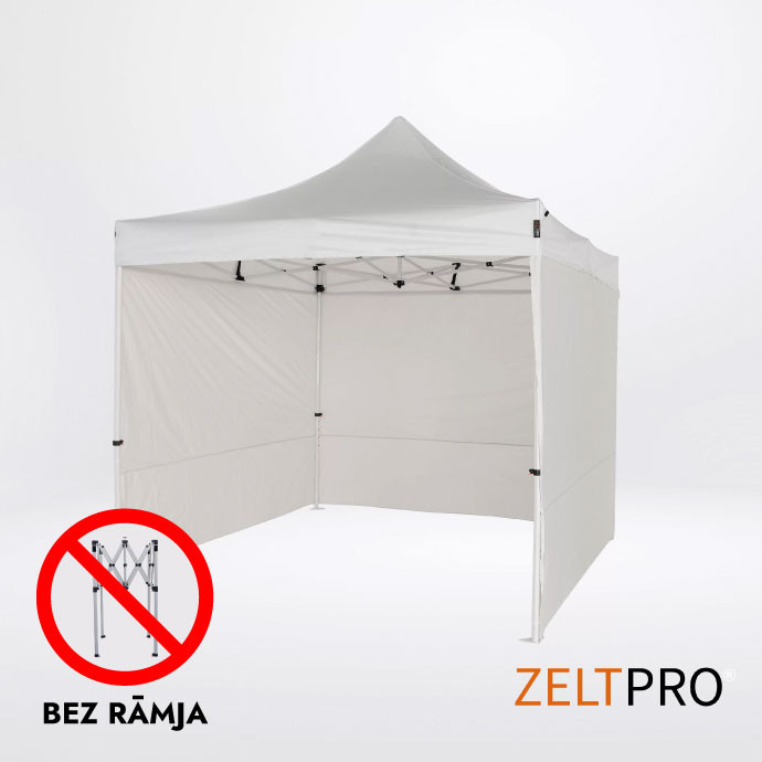Pop up telts jumts un sienas (4 gab.) komplekts 3x3 Balta Zeltpro PROFRAME