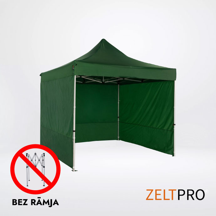 Pop up telts jumts un sienas (4 gab.) komplekts 3x3 Zaļa Zeltpro TITAN