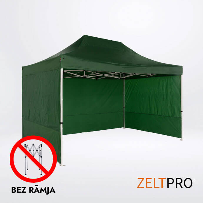 Pop up telts jumts un sienas (4 gab.) komplekts 3x4,5 Zaļa Zeltpro PROFRAME