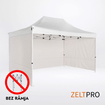 Pop up telts jumts un sienas (4 gab.) komplekts 3x4,5 Balta Zeltpro PROFRAME