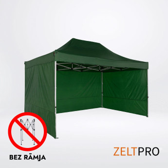 Pop up telts jumts un sienas (4 gab.) komplekts 3x4,5 Zaļa Zeltpro TITAN