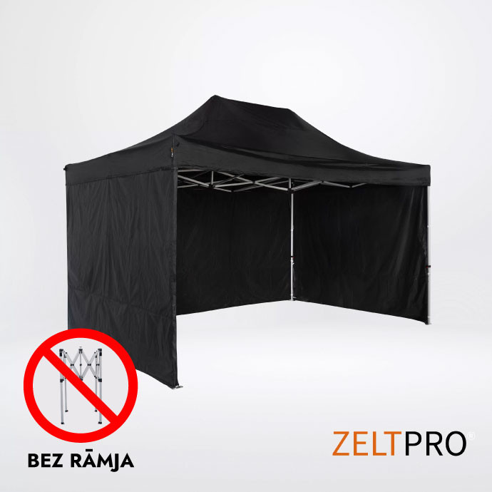 Pop up telts jumts un sienas (4 gab.) komplekts 3x4,5 Melna Zeltpro TITAN