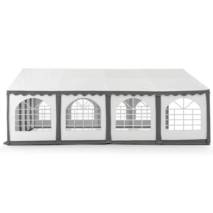 PVC Telts - Paviljons 4 x 8 Balts/Pelēks