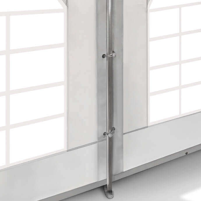 PVC Telts - Paviljons 4 x 8 Balts/Pelēks