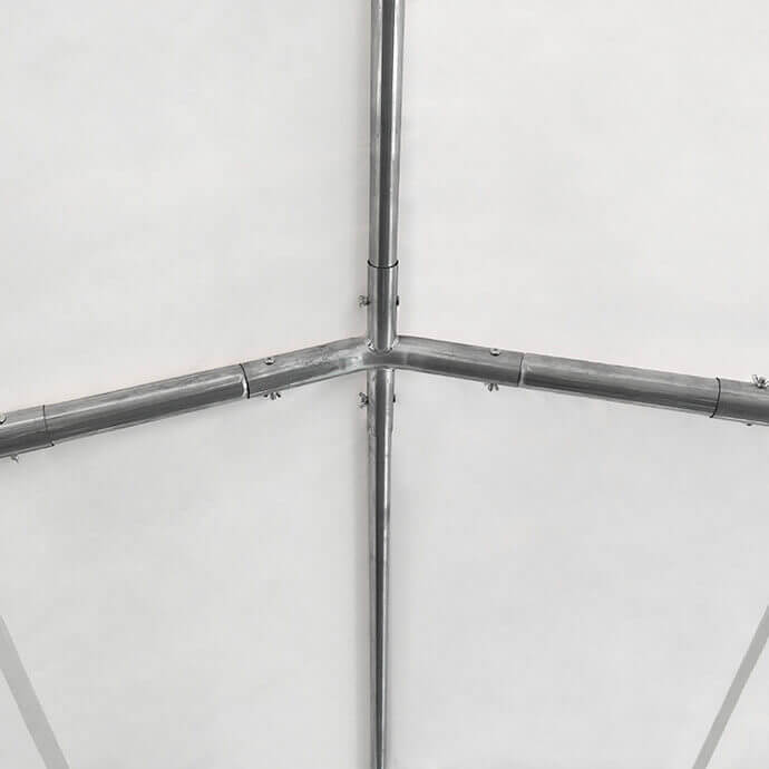 PVC Telts - Paviljons 4 x 8 Balts/Pelēks