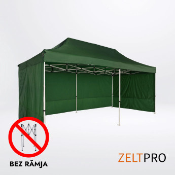 Pop up telts jumts un sienas (4 gab.) komplekts 3x6 Zaļa Zeltpro PROFRAME
