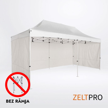 Pop up telts jumts un sienas (4 gab.) komplekts 3x6 Balta Zeltpro PROFRAME