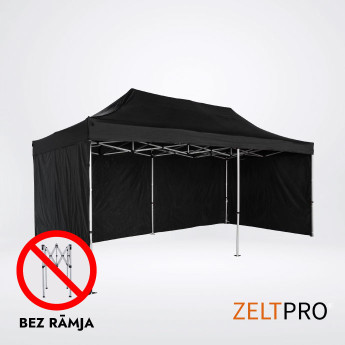 Pop up telts jumts un sienas (4 gab.) komplekts 3x6 Melna Zeltpro TITAN