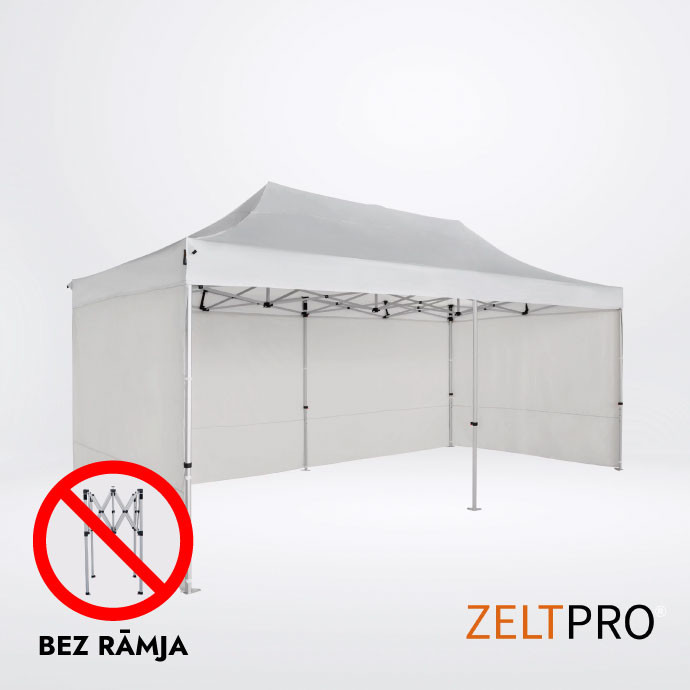 Pop up telts jumts un sienas (4 gab.) komplekts 3x6 Balta Zeltpro TITAN