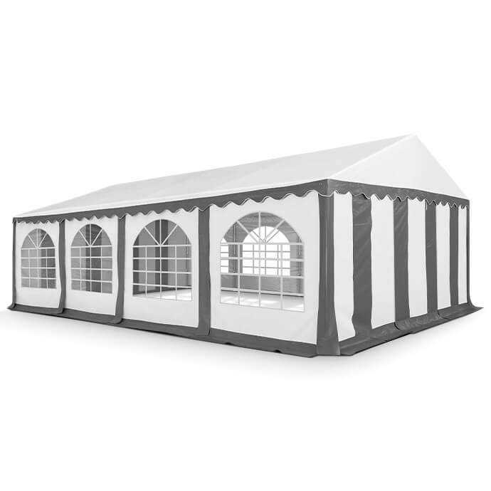 PVC Telts - Paviljons 5 x 8 Balts/Pelēks