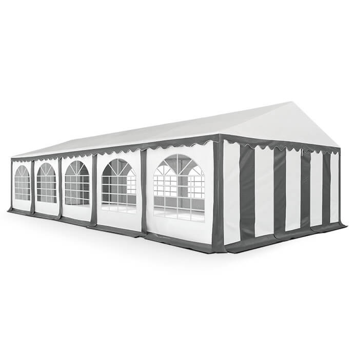 PVC Telts - Paviljons 5 x 10 Balts/Pelēks