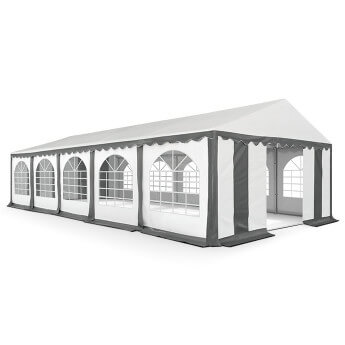 PVC Telts - Paviljons 5 x 10 Balts/Pelēks