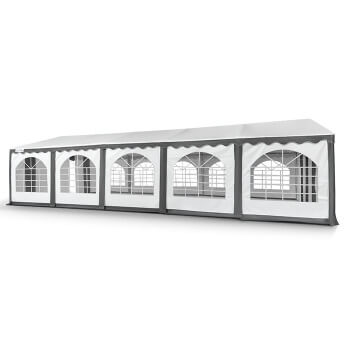 PVC Telts - Paviljons 5 x 10 Balts/Pelēks