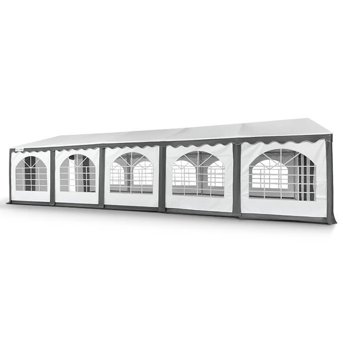 PVC Telts - Paviljons 5 x 10 Balts/Pelēks