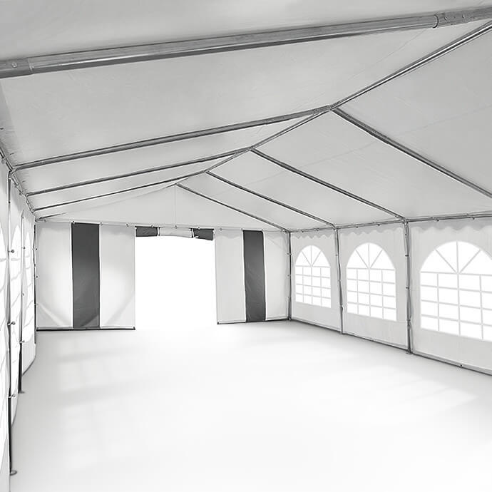 PVC Telts - Paviljons 5 x 10 Balts/Pelēks