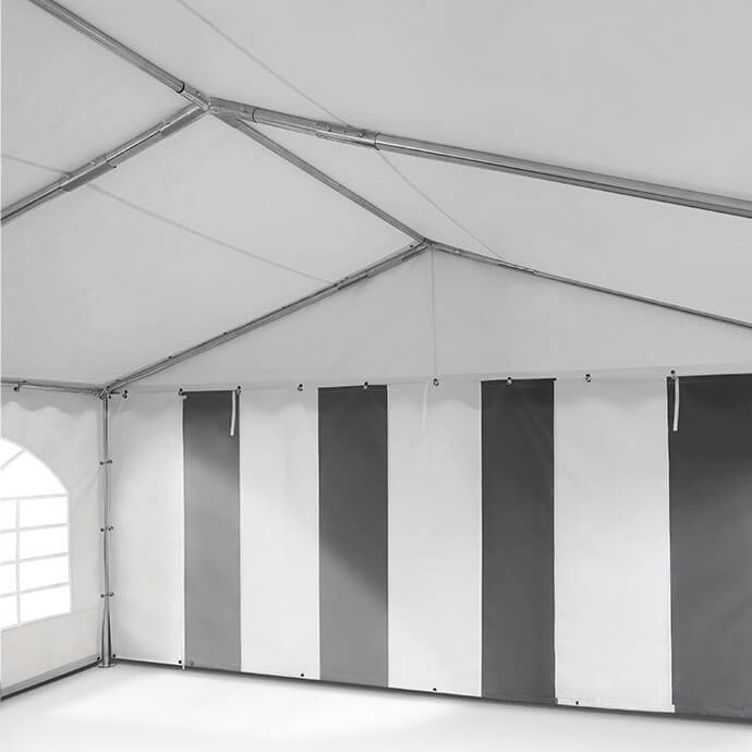 PVC Telts - Paviljons 5 x 10 Balts/Pelēks