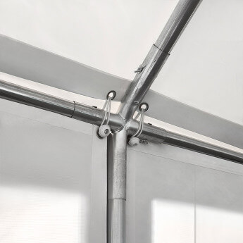 PVC Telts - Paviljons 5 x 10 Balts/Pelēks