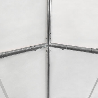 PVC Telts - Paviljons 5 x 10 Balts/Pelēks